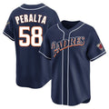 Jamed S.Diego Padres #58 Wandy Peralta Player Navy Cooperstown Collection Limited Home Stitched Jerseys