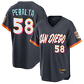 Jamed S.Diego Padres #58 Wandy Peralta Player Obsidian 2026 City Connect Home Limited T-shirt Stitched Jerseys