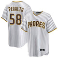 Jamed S.Diego Padres #58 Wandy Peralta Player White Home Game Stitched Jerseys