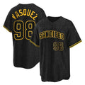 Jamed S.Diego Padres #98 Randy Vasquez Player Black Snake Skin City Home Game Stitched Jerseys