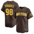 Jamed S.Diego Padres #98 Randy Vasquez Player Brown Home Limited Stitched Jerseys