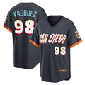 Jamed S.Diego Padres #98 Randy Vasquez Player Obsidian 2026 City Connect Home Limited T-shirt Stitched Jerseys