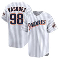 Jamed S.Diego Padres #98 Randy Vasquez Player White Cooperstown Collection Limited Home Stitched Jerseys