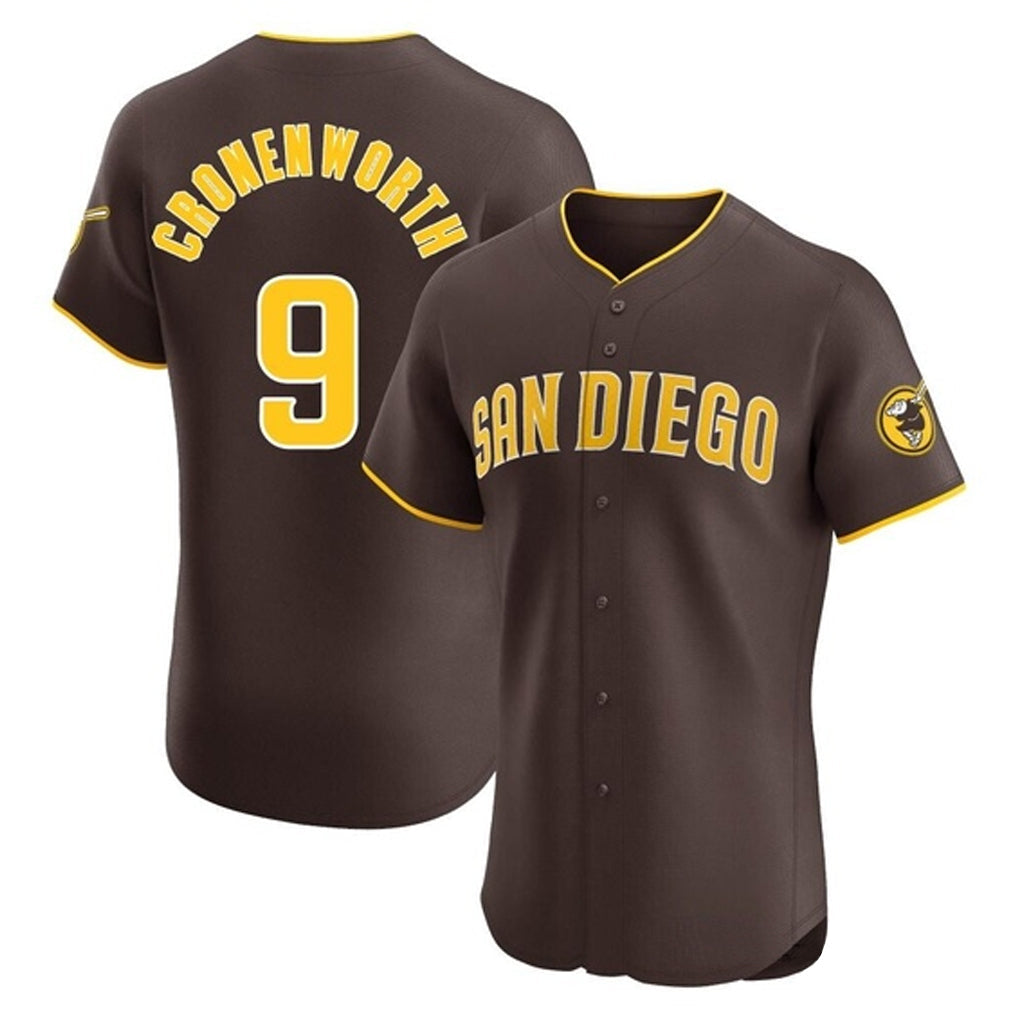 Jamed S.Diego Padres #9 Jake Cronenworth Player Brown Home Limited Elite Stitched Jerseys