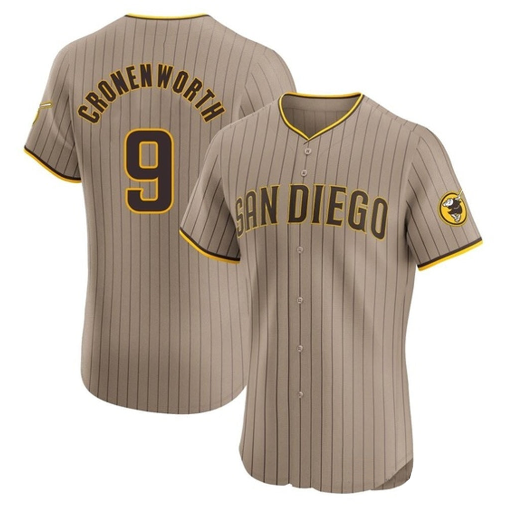 Jamed S.Diego Padres #9 Jake Cronenworth Player Khaki Home Limited Elite Stitched Jerseys