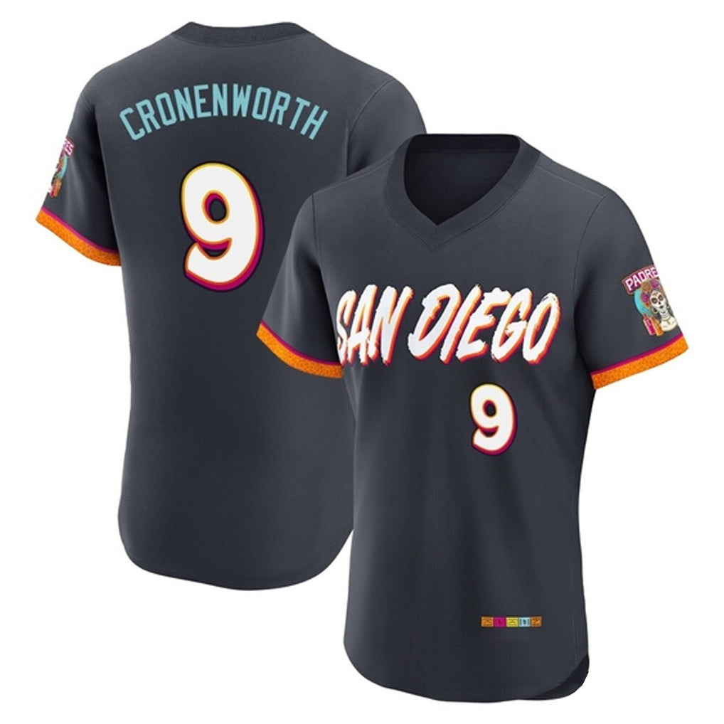 Jamed S.Diego Padres #9 Jake Cronenworth Player Obsidian 2026 City Connect Home Limited Elite T-shirt Stitched Jerseys