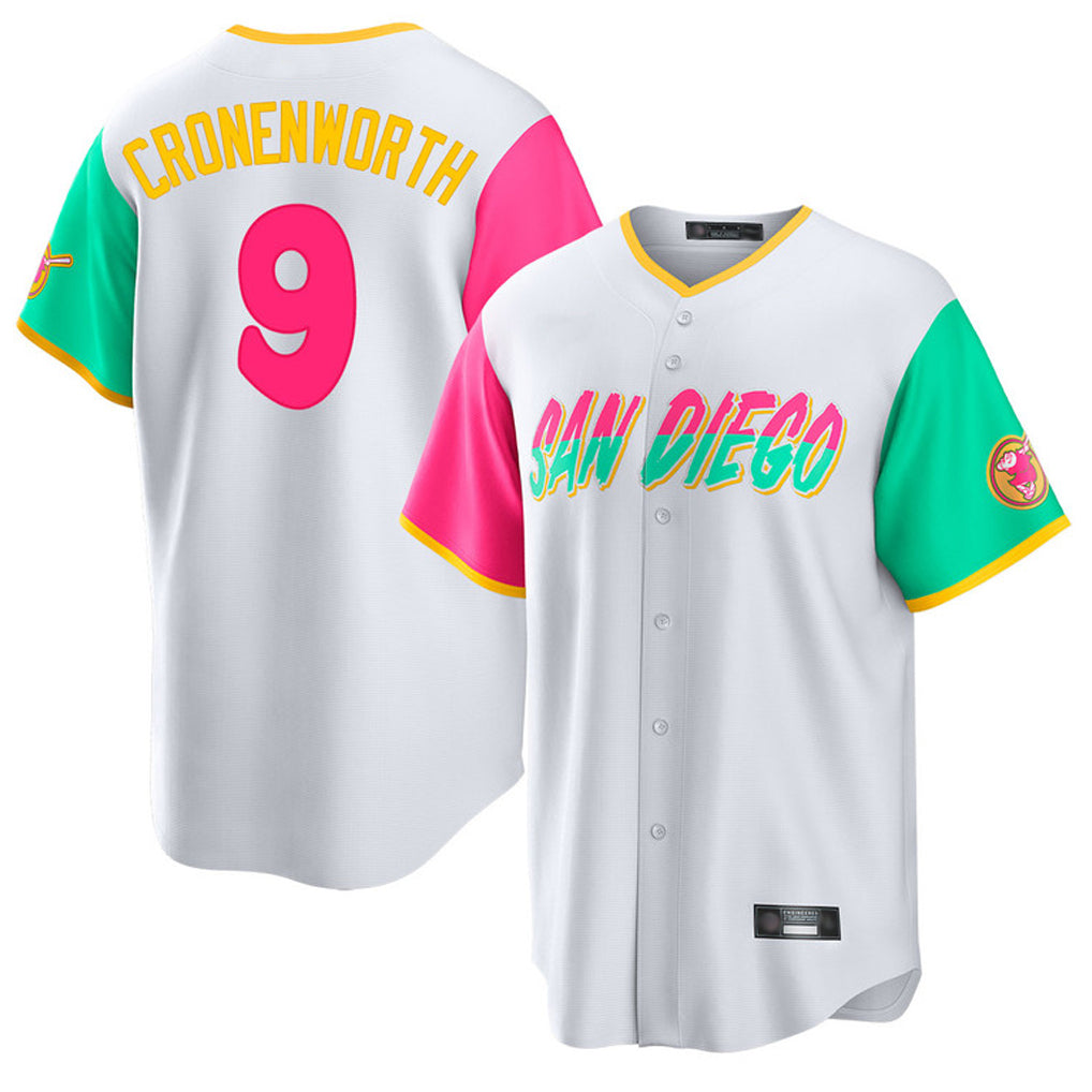 Jamed S.Diego Padres #9 Jake Cronenworth Player White City Connect Home Game Stitched Jerseys
