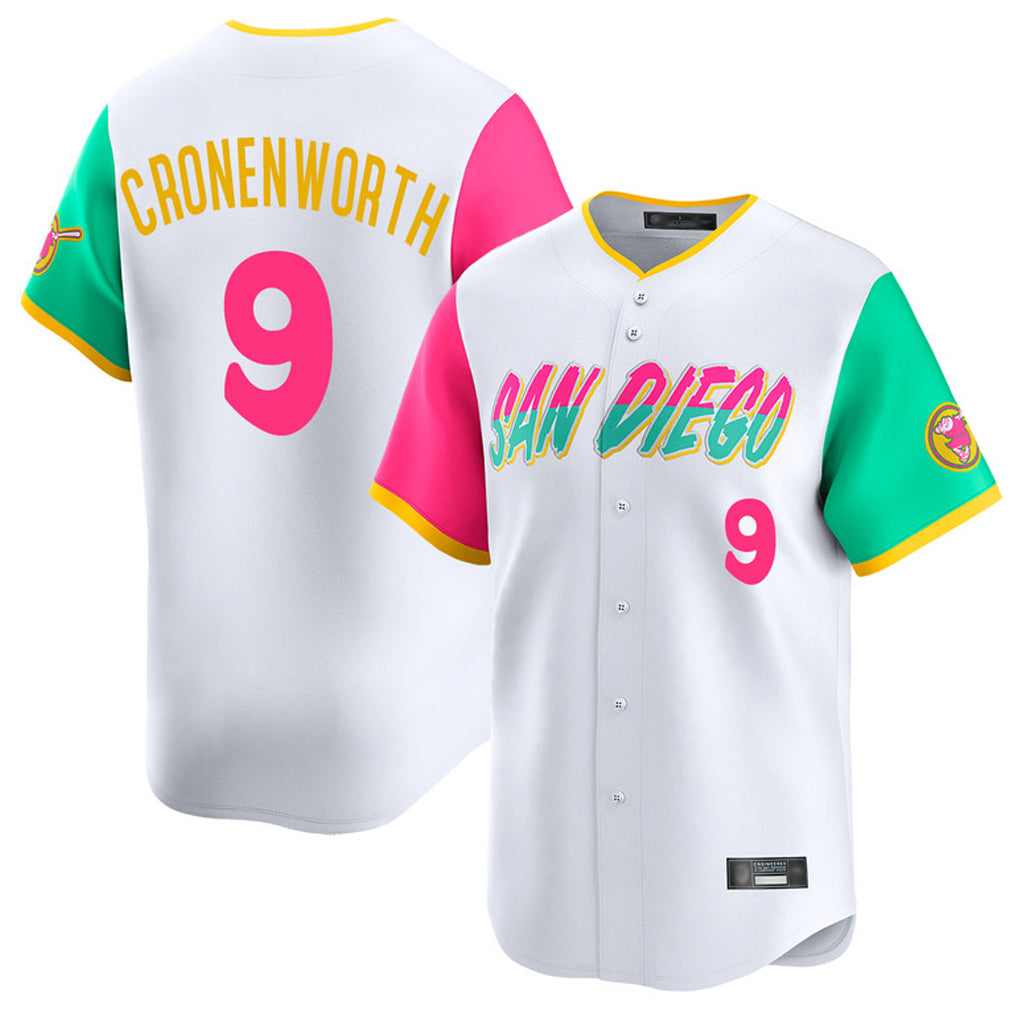 Jamed S.Diego Padres #9 Jake Cronenworth Player White City Connect Home Limited Stitched Jerseys
