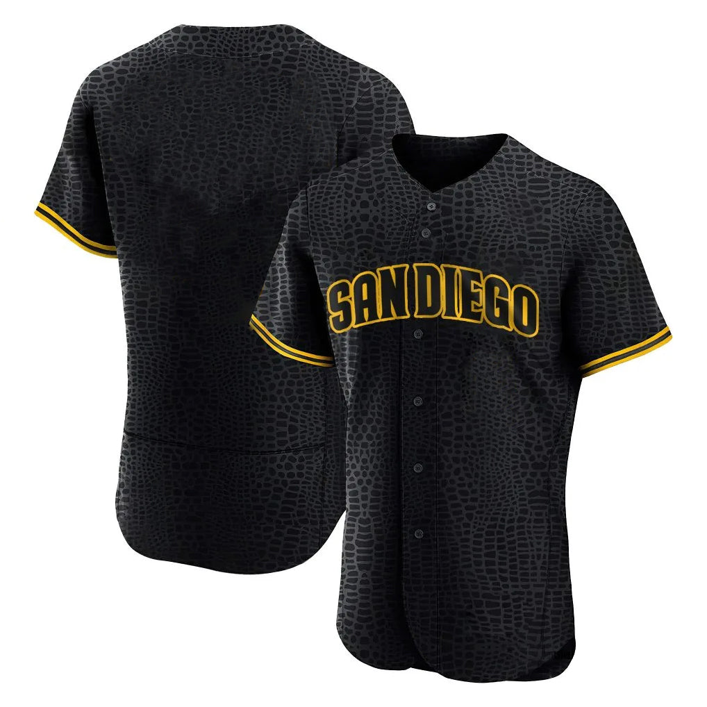 Jamed S.Diego Padres Blank Player Black Snake Skin City Home Limited Elite Stitched Jerseys