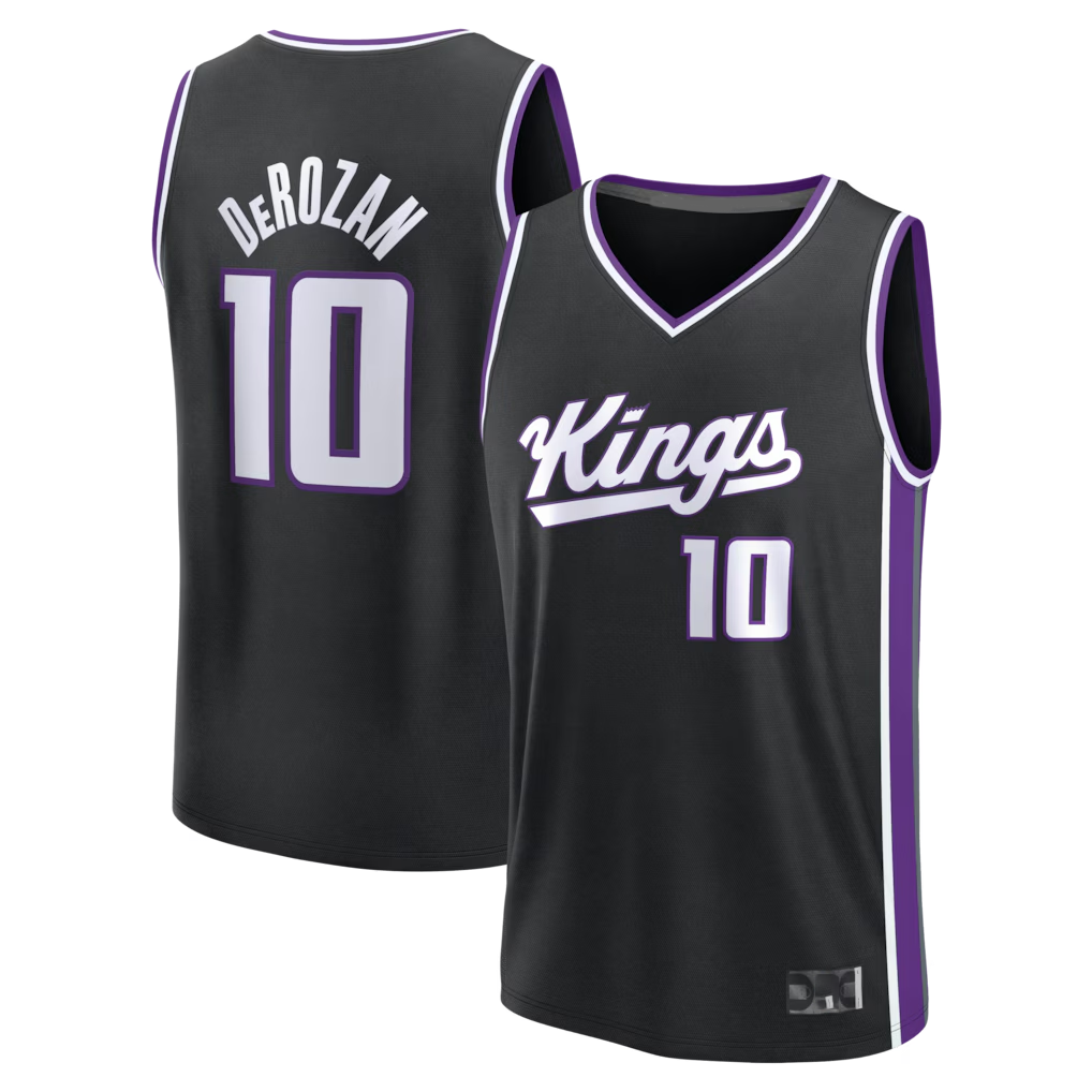 Jamed S.Kings #10 DeMar DeRozan Fanatics Black Fast Break Replica Player Jerseys - Icon Edition