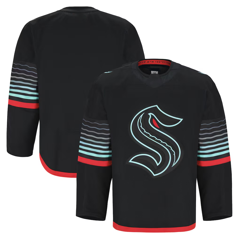 Jamed S.Kraken Black Alternate Authentic Pro Jerseys
