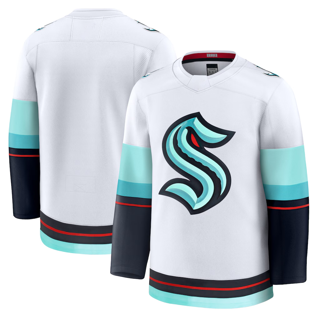 Jamed S.Kraken White Away Premium Jerseys