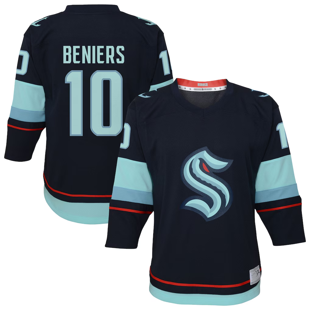 Jamed S.Kraken #10 Matty Beniers Navy Alternate Replica Player Jerseys
