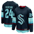 Jamed S.Kraken #24 Jamie Oleksiak Deep Sea Blue Home Breakaway Player Jerseys