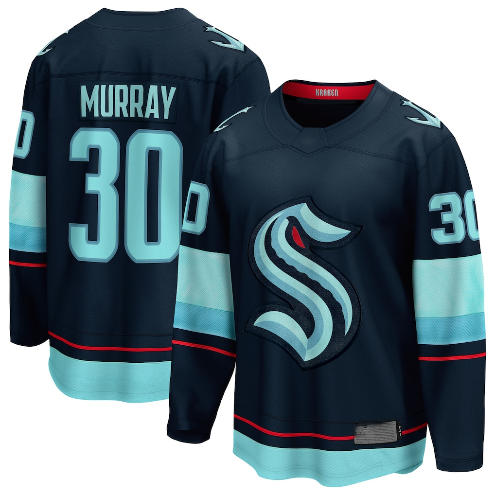 Jamed S.Kraken #30 Matt Murray Deep Sea Blue Home Breakaway Jerseys