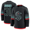 Jamed S.Kraken #31 Philipp Grubauer Black Alternate Premium Player Jerseys