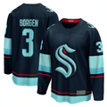 Jamed S.Kraken #3 Will Borgen Deep Sea Blue Home Breakaway Player Jerseys