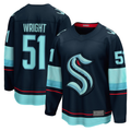 Jamed S.Kraken #51 Shane Wright Deep Sea Blue Home Breakaway Player Jerseys