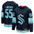 Jamed S.Kraken #55 Ryan Lindgren Deep Sea Blue Home Breakaway Jerseys