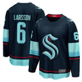 Jamed S.Kraken #6 Adam Larsson Deep Sea Blue Home Breakaway Player Jerseys