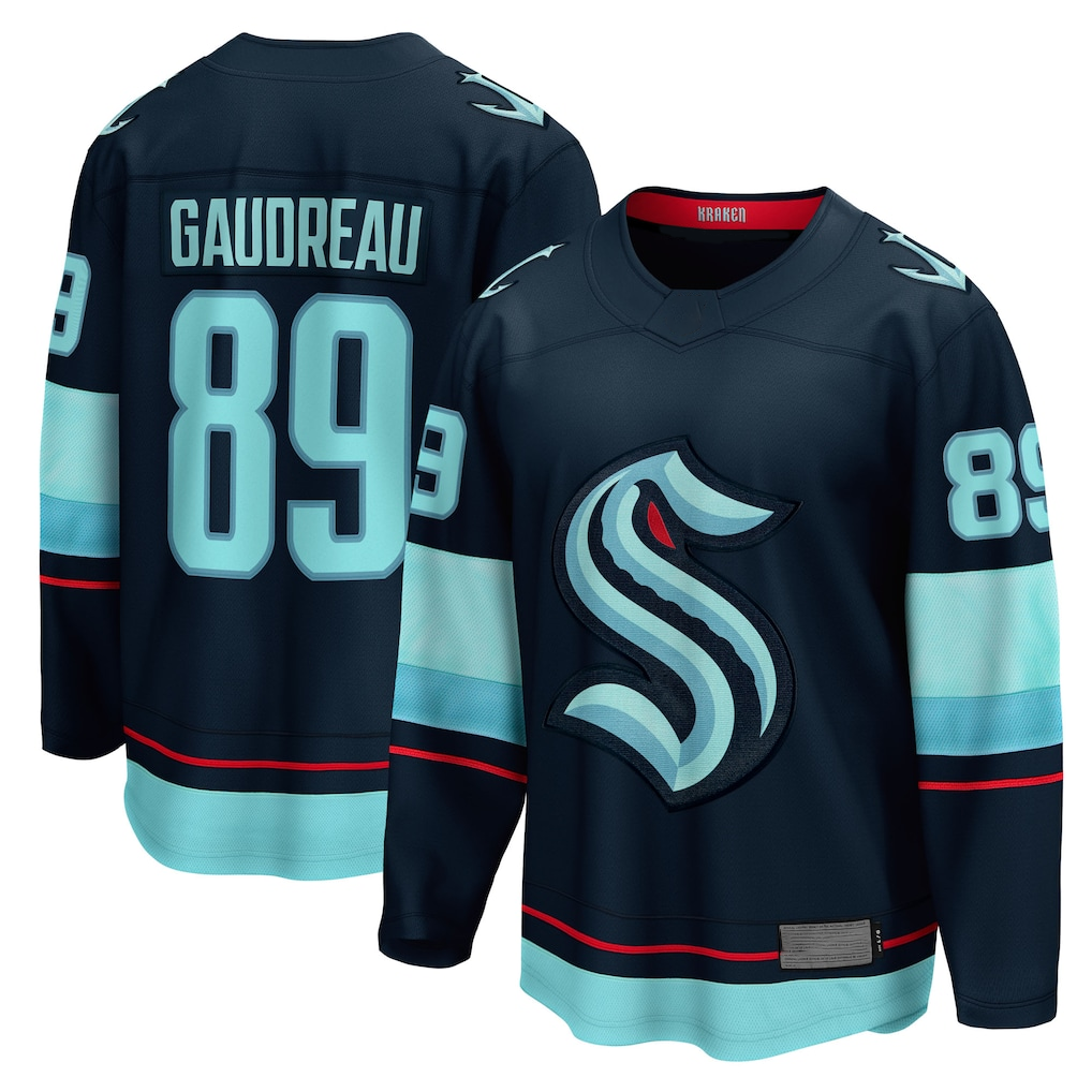Jamed S.Kraken #89 Frederick Gaudreau Deep Sea Blue Home Breakaway Jerseys