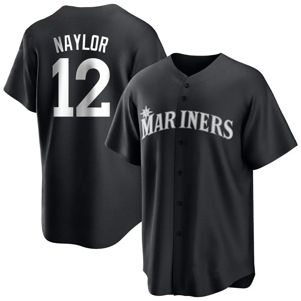Jamed S.Mariners #12 Josh Naylor Player Black Home Limited Stitched Jerseys