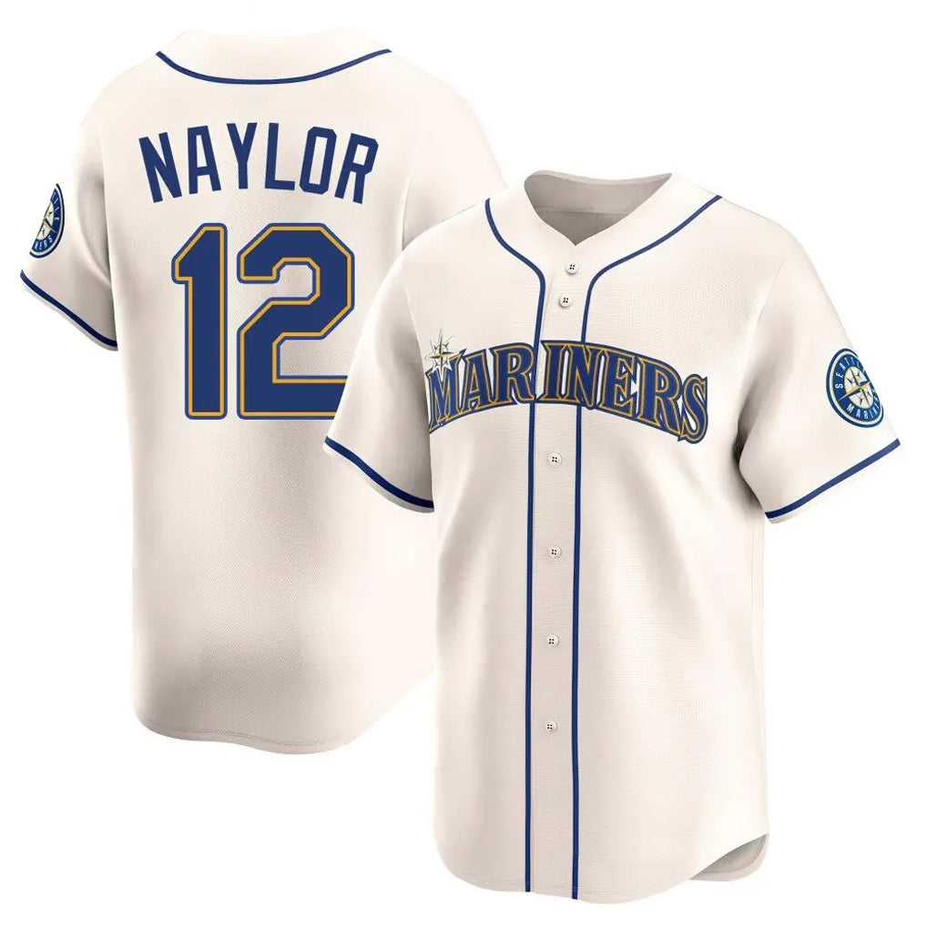 Jamed S.Mariners #12 Josh Naylor Player Cream Home Limited Stitched Jerseys