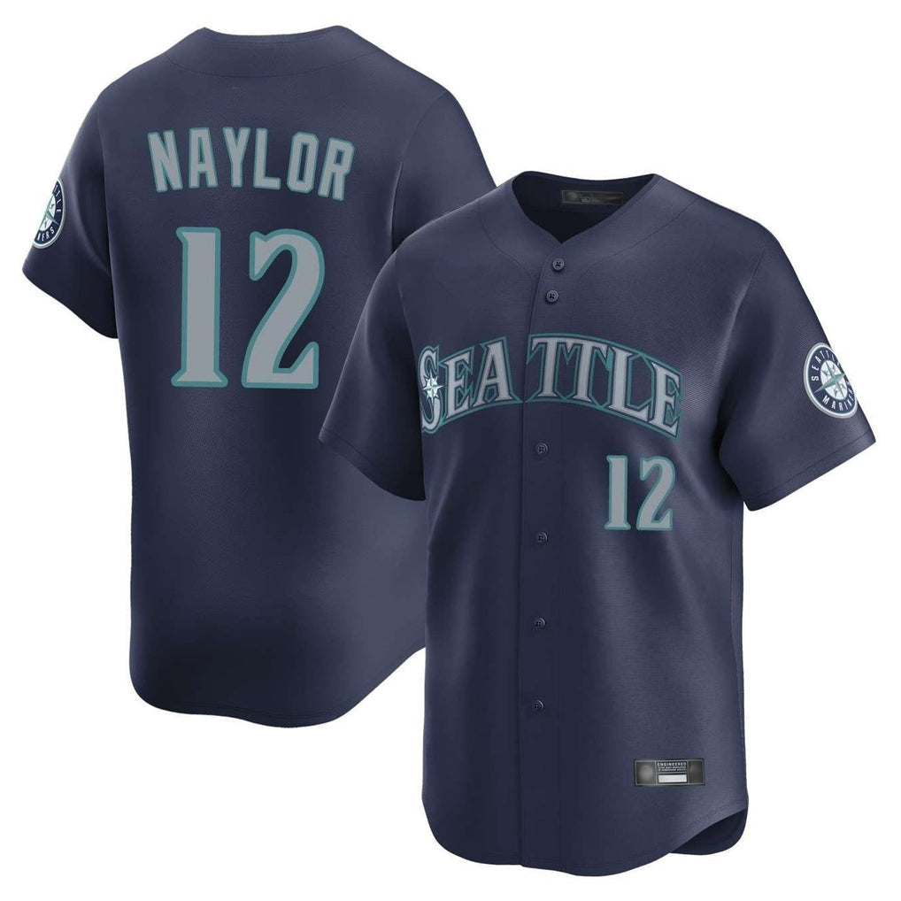 Jamed S.Mariners #12 Josh Naylor Player Navy Home Limited Stitched Jerseys