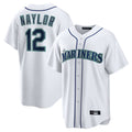 Jamed S.Mariners #12 Josh Naylor Player White Home Game Stitched Jerseys