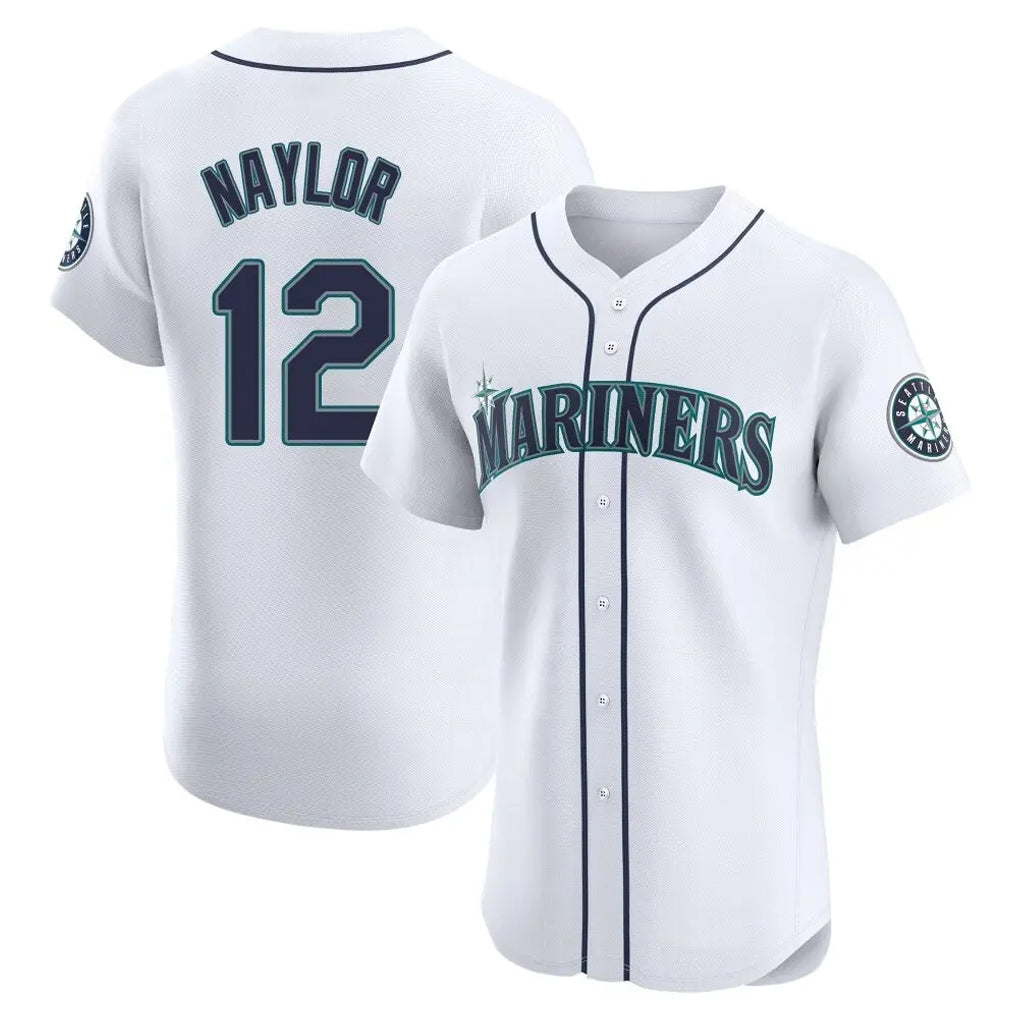 Jamed S.Mariners #12 Josh Naylor Player White Home Limited Elite Stitched Jerseys
