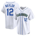 Jamed S.Mariners #12 Josh Naylor Player White Pitch Fashion Game Stitched Jerseys