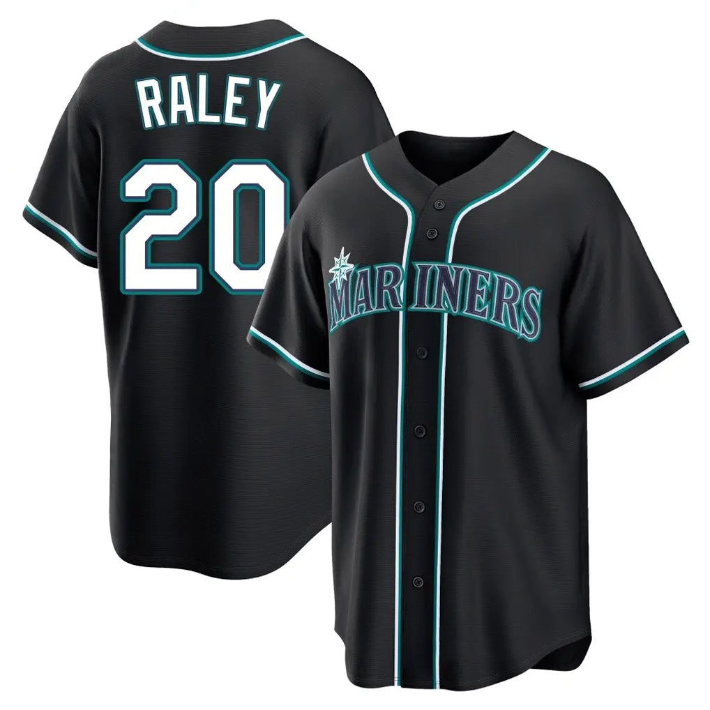 Jamed S.Mariners #20 Luke Raley Player Black Fashion Home Limited Stitched Jerseys