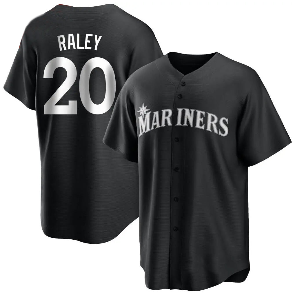 Jamed S.Mariners #20 Luke Raley Player Black Home Limited Stitched Jerseys