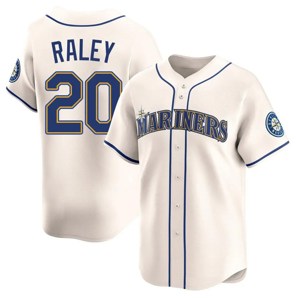 Jamed S.Mariners #20 Luke Raley Player Cream Home Limited Stitched Jerseys