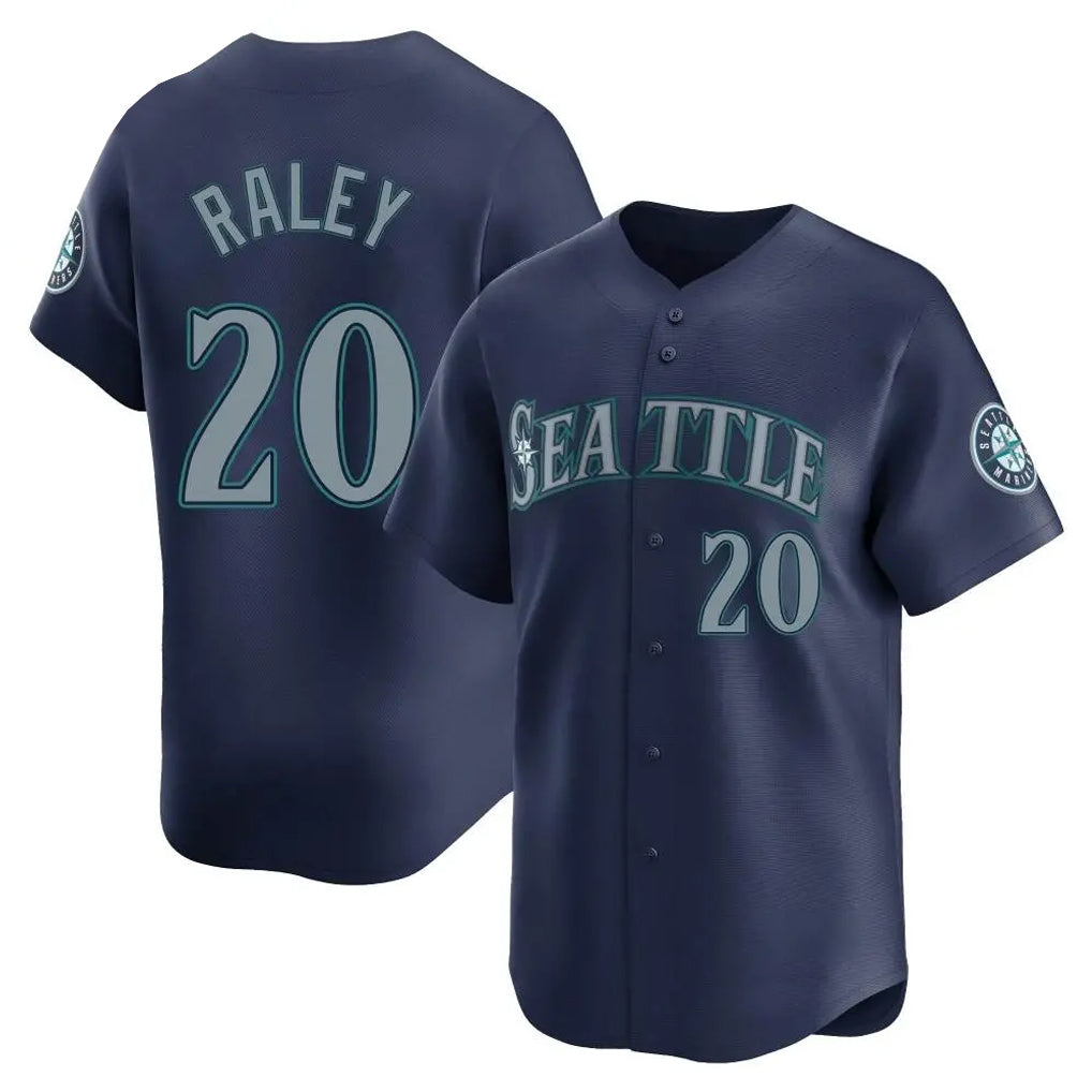 Jamed S.Mariners #20 Luke Raley Player Navy Home Limited Stitched Jerseys