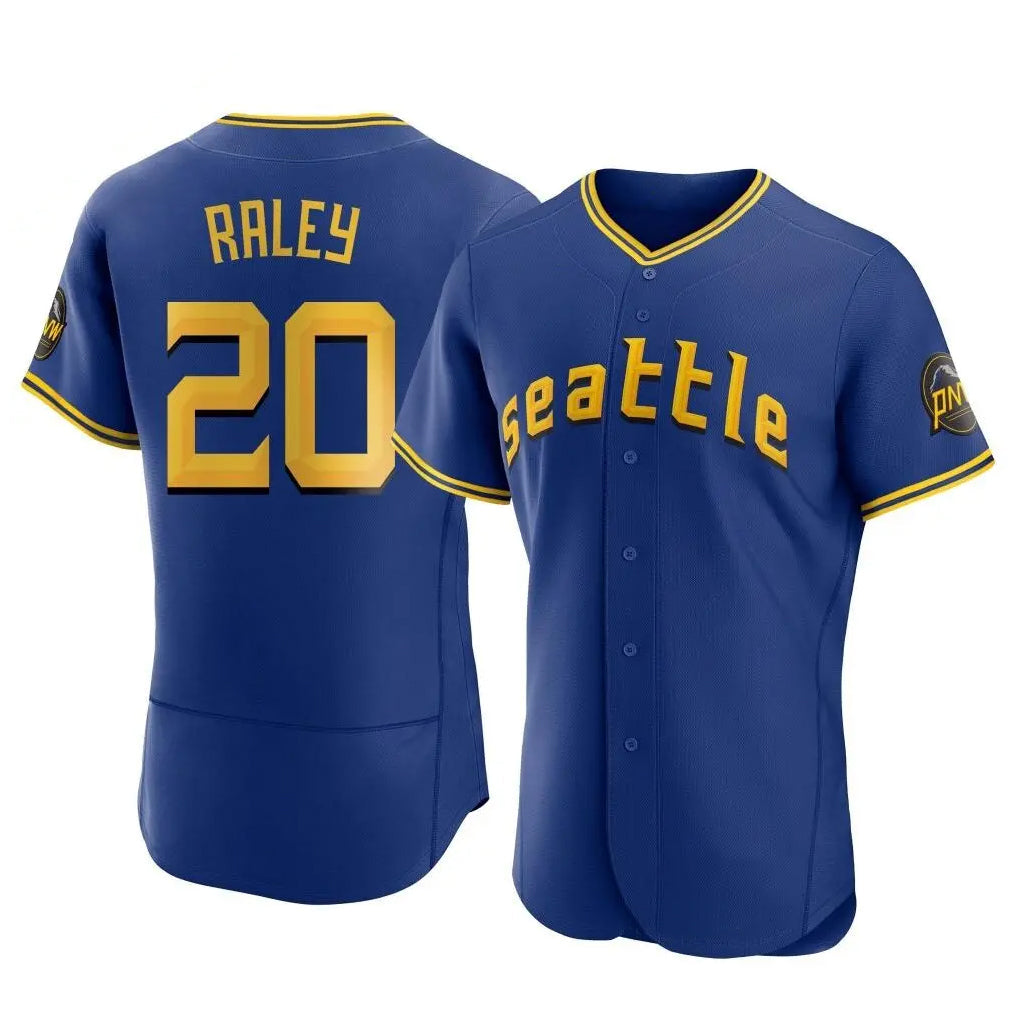 Jamed S.Mariners #20 Luke Raley Player Royal City Connect Home Limited Elite Stitched Jerseys