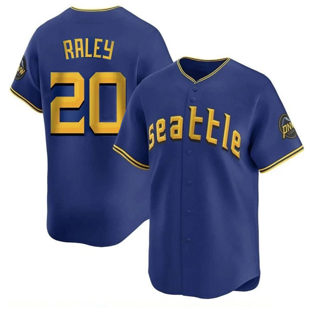 Jamed S.Mariners #20 Luke Raley Player Royal City Connect Home Limited Stitched Jerseys