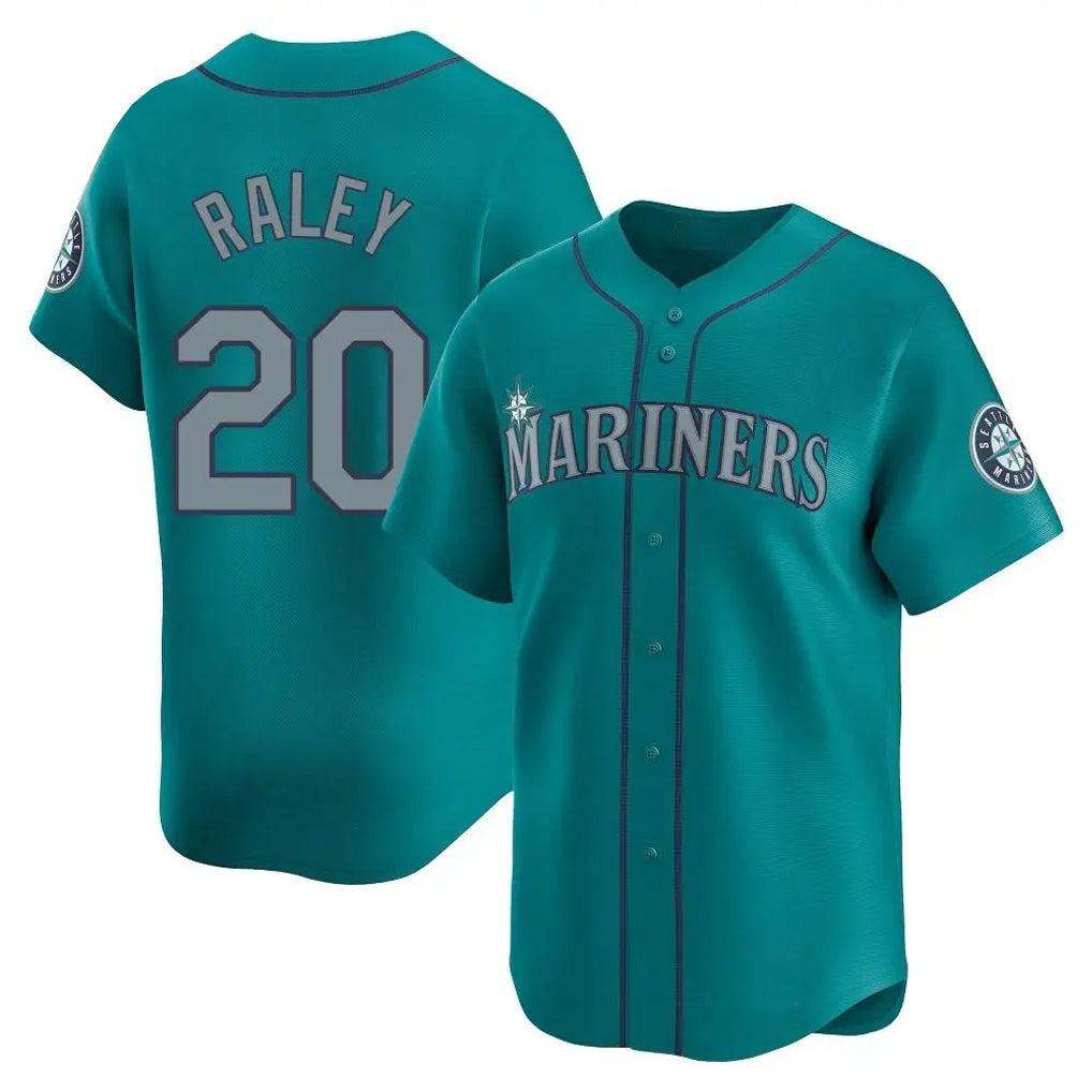 Jamed S.Mariners #20 Luke Raley Player Teal Home Limited Stitched Jerseys