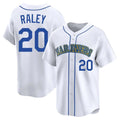 Jamed S.Mariners #20 Luke Raley Player White Throwback Cooperstown Collection Limited Game Stitched Jerseys