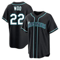 Jamed S.Mariners #22 Bryan Woo Player Black Fashion Home Limited Stitched Jerseys