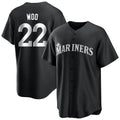 Jamed S.Mariners #22 Bryan Woo Player Black Home Limited Stitched Jerseys
