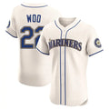 Jamed S.Mariners #22 Bryan Woo Player Cream Home Limited Elite Stitched Jerseys