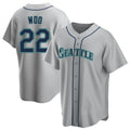 Jamed S.Mariners #22 Bryan Woo Player Gray Home Game Stitched Jerseys