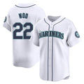 Jamed S.Mariners #22 Bryan Woo Player White Home Limited Stitched Jerseys