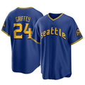 Jamed S.Mariners #24 Ken Griffey Jr Player Royal City Connect Home Game Stitched Jerseys