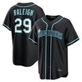 Jamed S.Mariners #29 Cal Raleigh Player Black Fashion Home Limited Stitched Jerseys