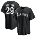 Jamed S.Mariners #29 Cal Raleigh Player Black Home Limited Stitched Jerseys