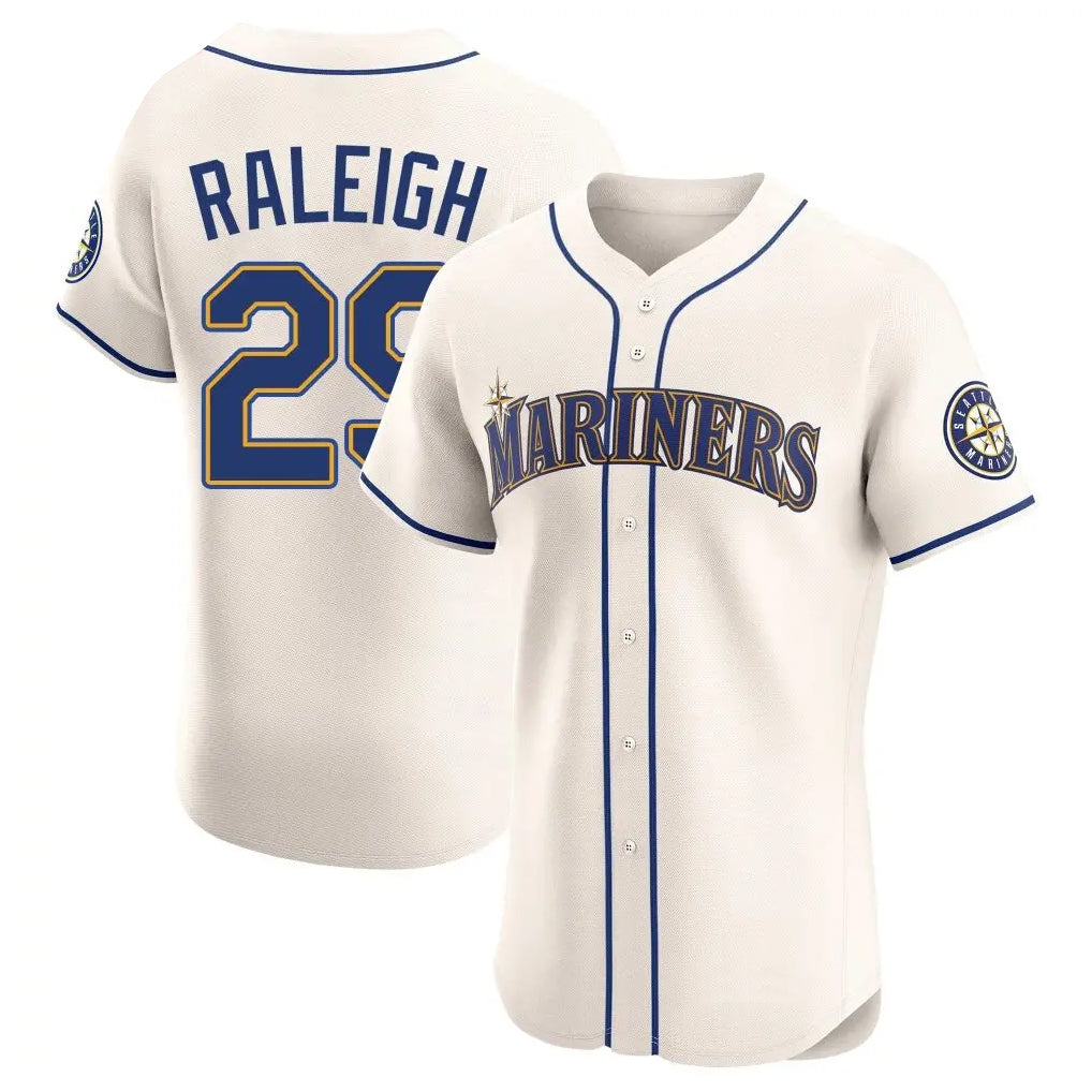 Jamed S.Mariners #29 Cal Raleigh Player Cream Home Limited Elite Stitched Jerseys