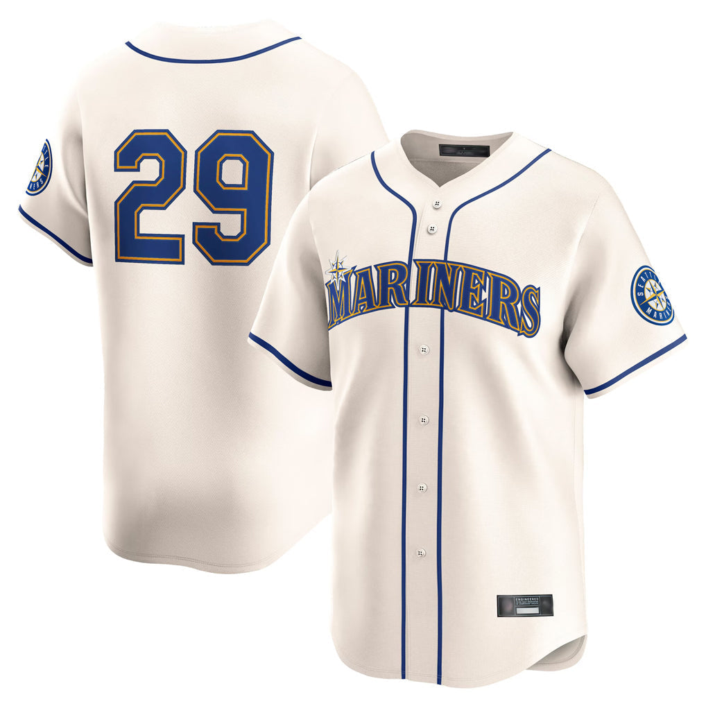 Jamed S.Mariners #29 Cal Raleigh Player Cream Home Limited Stitched Jerseys