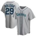 Jamed S.Mariners #29 Cal Raleigh Player Gray Home Game Stitched Jerseys